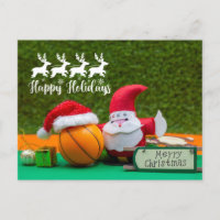 Basketball Weihnachten mit Weihnachtskarte