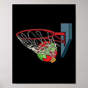 Basketball Weihnachten Pajama Cool Sport X-mas Bal Poster