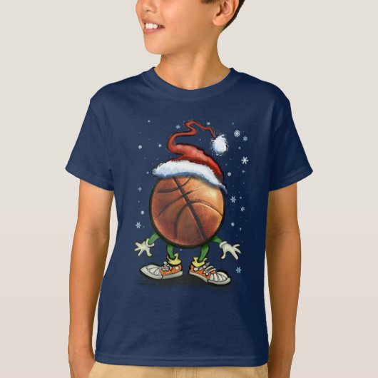 Basketball-Weihnachten T-Shirt (Vorderseite)