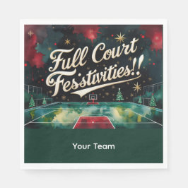 Basketball Weihnachten Thema mit Name Serviette