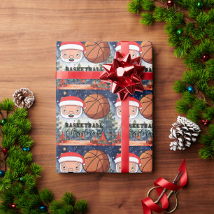 Basketball Weihnachten vom Weihnachtsmann für den Geschenkpapier