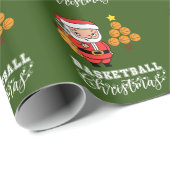 Basketball Weihnachten vom Weihnachtsmann für den  Geschenkpapier (Rolleneckpunkt)