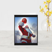 Basketball Weihnachten Weihnachtsmann Dunkelheit f Karte (Gelbe Blume)