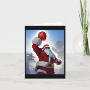 Basketball Weihnachten Weihnachtsmann Dunkelheit f Karte