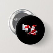 Basketball Weihnachten Weihnachtsmann Slam Dunk Me Button (Vorne & Hinten)