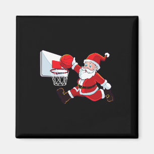 Basketball Weihnachten Weihnachtsmann Slam Dunk Me Magnet