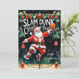 BASKETBALL Weihnachts-Party Aquarell Einladung