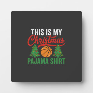Basketball-Weihnachts-Pyjama-Shirt Fotoplatte