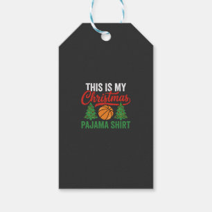 Basketball-Weihnachts-Pyjama-Shirt Geschenkanhänger
