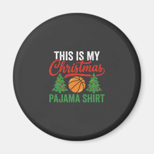 Basketball-Weihnachts-Pyjama-Shirt Magnet