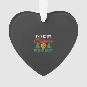 Basketball-Weihnachts-Pyjama-Shirt Ornament