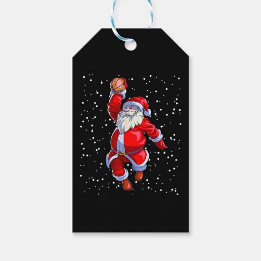 Basketball Weihnachts-Shirt Männer Boys Basketball Geschenkanhänger (Vorderseite)