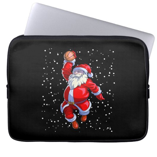 Basketball Weihnachts-Shirt Männer Boys Basketball Laptopschutzhülle (Vorderseite)