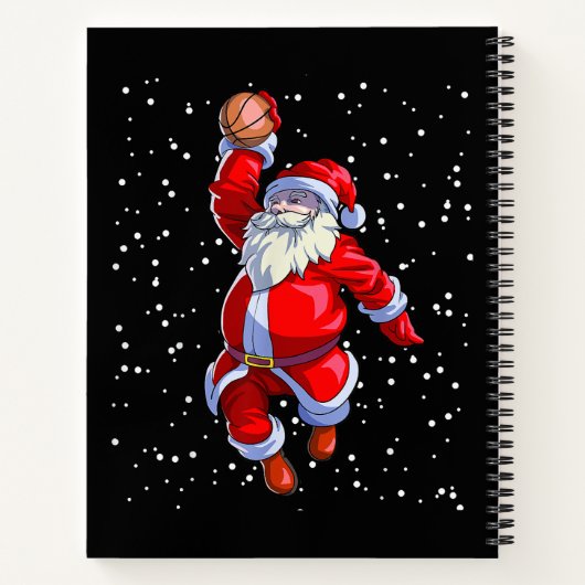 Basketball Weihnachts-Shirt Männer Boys Basketball Notizblock (Rückseite)