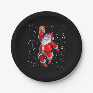 Basketball Weihnachts-Shirt Männer Boys Basketball Pappteller