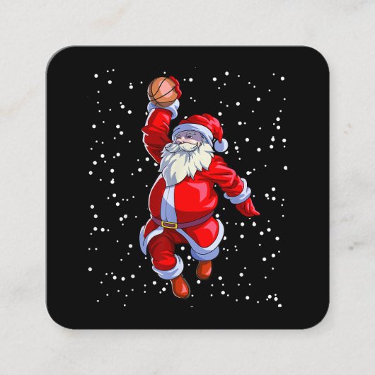Basketball Weihnachts-Shirt Männer Boys Basketball Quadratische Visitenkarte (Vorderseite)