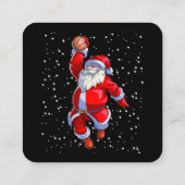 Basketball Weihnachts-Shirt Männer Boys Basketball Quadratische Visitenkarte (Rückseite)