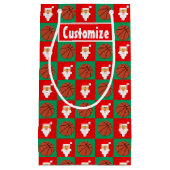 Basketball Weihnachtsball Kundenname Name Santa Ba Kleine Geschenktüte (Vorderseite)