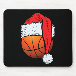 Basketball Weihnachtsball Weihnachtsmannmütze Weih Mousepad