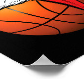 Basketball Weihnachtsball Weihnachtsmannmütze Weih Poster (Ecke)