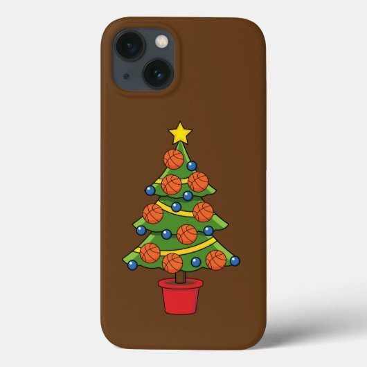 Basketball Weihnachtsbaum Case-Mate iPhone Hülle (Rückseite)