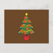 Basketball Weihnachtsbaum Feiertagspostkarte (Vorderseite)