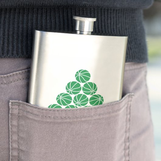 Basketball Weihnachtsbaum Flachmann (Beispiel)