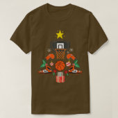 Basketball Weihnachtsbaum Funny Merry Xmas Kostüm T-Shirt (Design vorne)