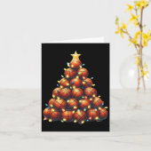Basketball Weihnachtsbaum Karte (Gelbe Blume)