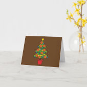 Basketball Weihnachtsbaum Karte (Gelbe Blume)