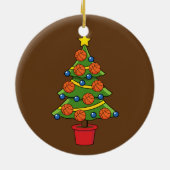 Basketball Weihnachtsbaum Keramik Ornament (Hinten)