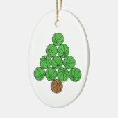 Basketball Weihnachtsbaum Keramik Ornament (Links)
