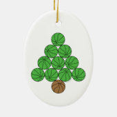 Basketball Weihnachtsbaum Keramik Ornament (Hinten)