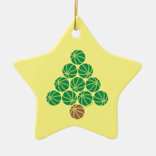 Basketball Weihnachtsbaum Keramik Ornament