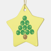 Basketball Weihnachtsbaum Keramik Ornament (Links)