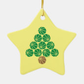 Basketball Weihnachtsbaum Keramik Ornament (Hinten)