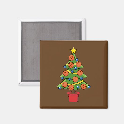 Basketball Weihnachtsbaum Magnet (Vorderseite/Rückseite)