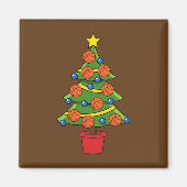 Basketball Weihnachtsbaum Magnet (Vorne)