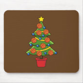Basketball Weihnachtsbaum Mousepad (Vorne)