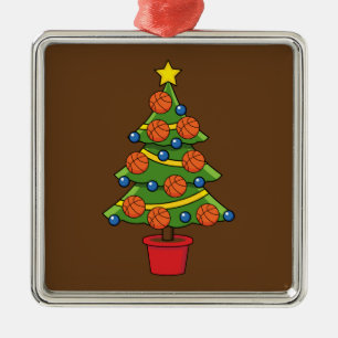 Basketball-Weihnachtsbaum Ornament Aus Metall