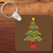 Basketball Weihnachtsbaum Schlüsselanhänger (Vorderseite)