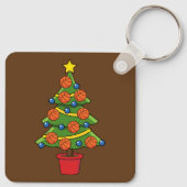 Basketball Weihnachtsbaum Schlüsselanhänger (Rückseite)