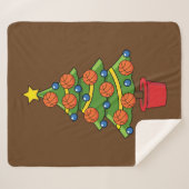 Basketball Weihnachtsbaum Sherpadecke (Vorderseite (Horizontal))