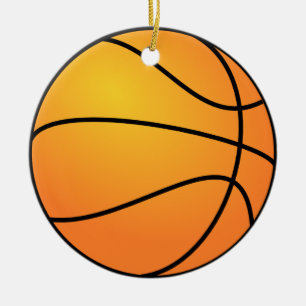 Basketball-Weihnachtsbaumanhänger Keramikornament
