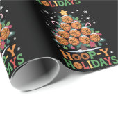 Basketball-Weihnachtsferien Sport Geschenkpapier (Rolleneckpunkt)