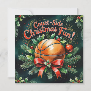 Basketball Weihnachtsgeschenk Feiertagskarte