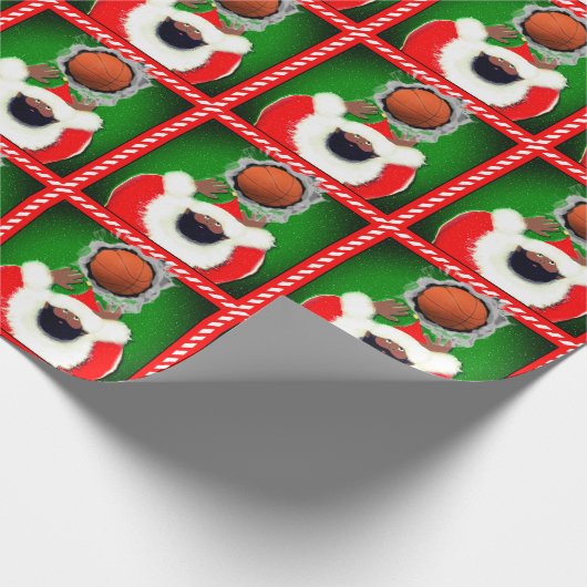 Basketball Weihnachtsgeschenk Geschenkpapier (Ecke)
