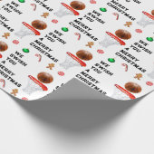 Basketball Weihnachtsgeschenk Geschenkpapier (Ecke)