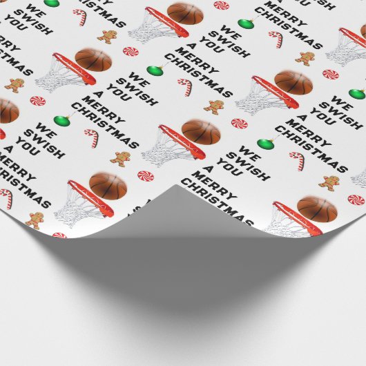 Basketball Weihnachtsgeschenk Geschenkpapier (Ecke)