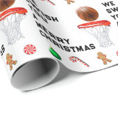 Basketball Weihnachtsgeschenk Geschenkpapier (Rolleneckpunkt)